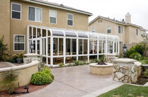 exterior curved sunroom, riverside ,CA